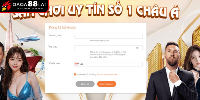 Xác minh thông tin đăng ký DAGA88 Xác minh thông tin đăng ký DAGA88